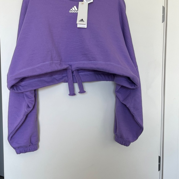 Lilac cropped cotton oversized sweatshirt XL - Picture 5 of 13